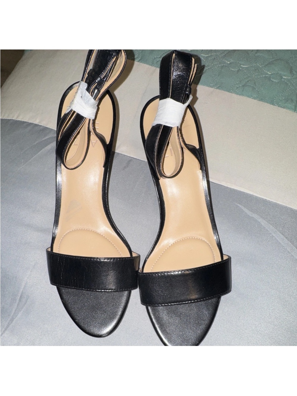Naturalizer Black Open-Toe Ankle-Strap Heels